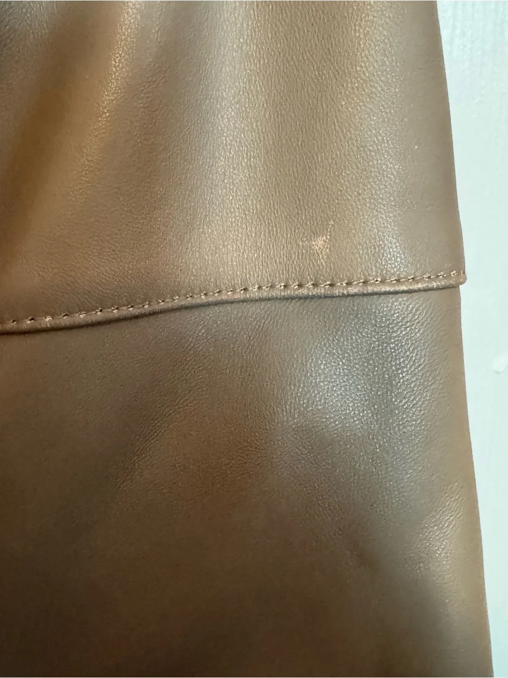 Womens Taupe Leather Moto Jacket